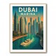Dubai Marina Skyline Travel Style Poster Wall Art