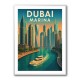 Dubai Marina Skyline Travel Style Poster Wall Art
