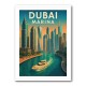 Dubai Marina Skyline Travel Style Poster Wall Art