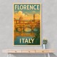 Florence Italy Travel Poster Featuring Ponte Vecchio Poster Wall Art Florence Italy Travel Poster Featuring Ponte Vecchio Poster Wall Art