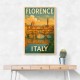 Florence Italy Travel Poster Featuring Ponte Vecchio Poster Wall Art Florence Italy Travel Poster Featuring Ponte Vecchio Poster Wall Art