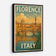 Florence Italy Travel Poster Featuring Ponte Vecchio Poster Wall Art Florence Italy Travel Poster Featuring Ponte Vecchio Poster Wall Art