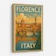 Florence Italy Travel Poster Featuring Ponte Vecchio Poster Wall Art Florence Italy Travel Poster Featuring Ponte Vecchio Poster Wall Art