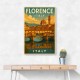 Florence Italy Travel Poster Featuring Ponte Vecchio Travel Poster Wall Art Florence Italy Travel Poster Featuring Ponte Vecchio Travel Poster Wall Art