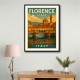 Florence Italy Travel Poster Featuring Ponte Vecchio Travel Poster Wall Art Florence Italy Travel Poster Featuring Ponte Vecchio Travel Poster Wall Art