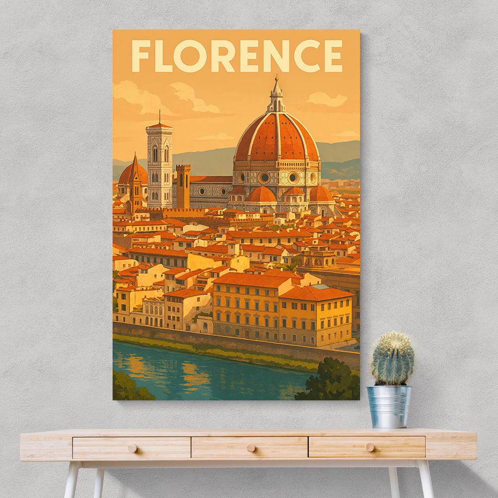 Florence Italy Travel Poster Wall Art