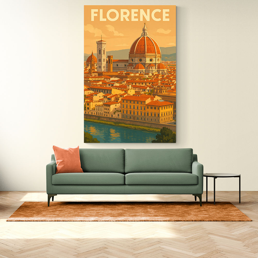 Florence Italy Travel Poster Wall Art