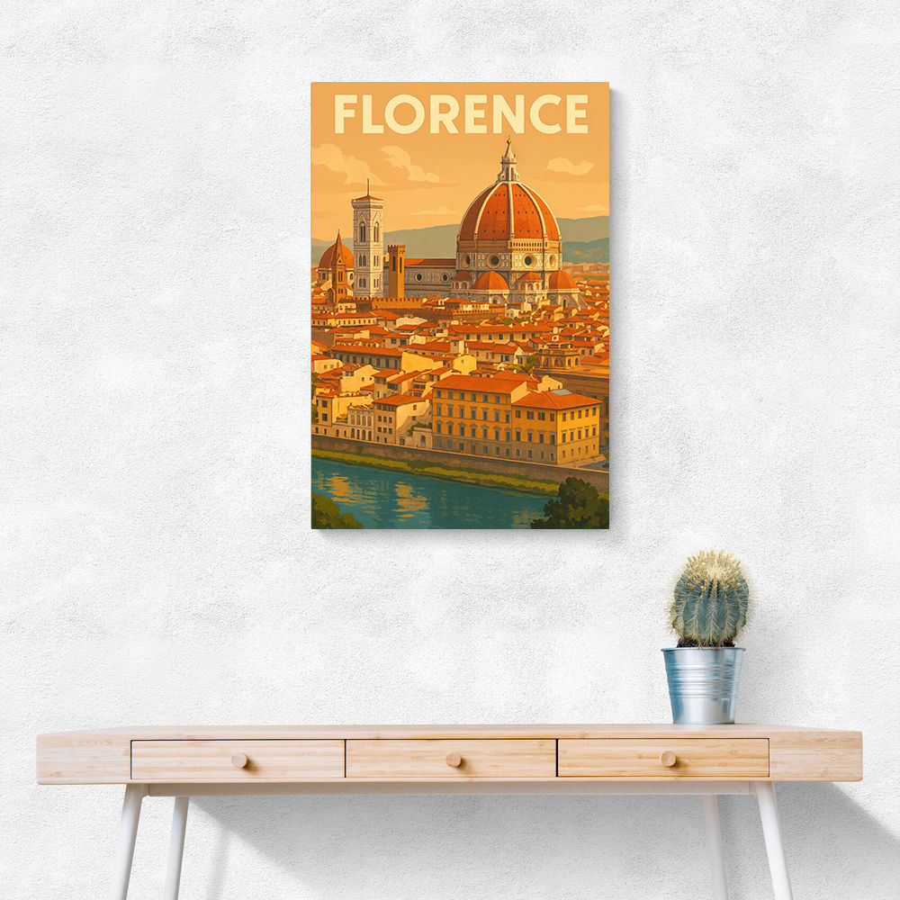 Florence Italy Travel Poster Wall Art