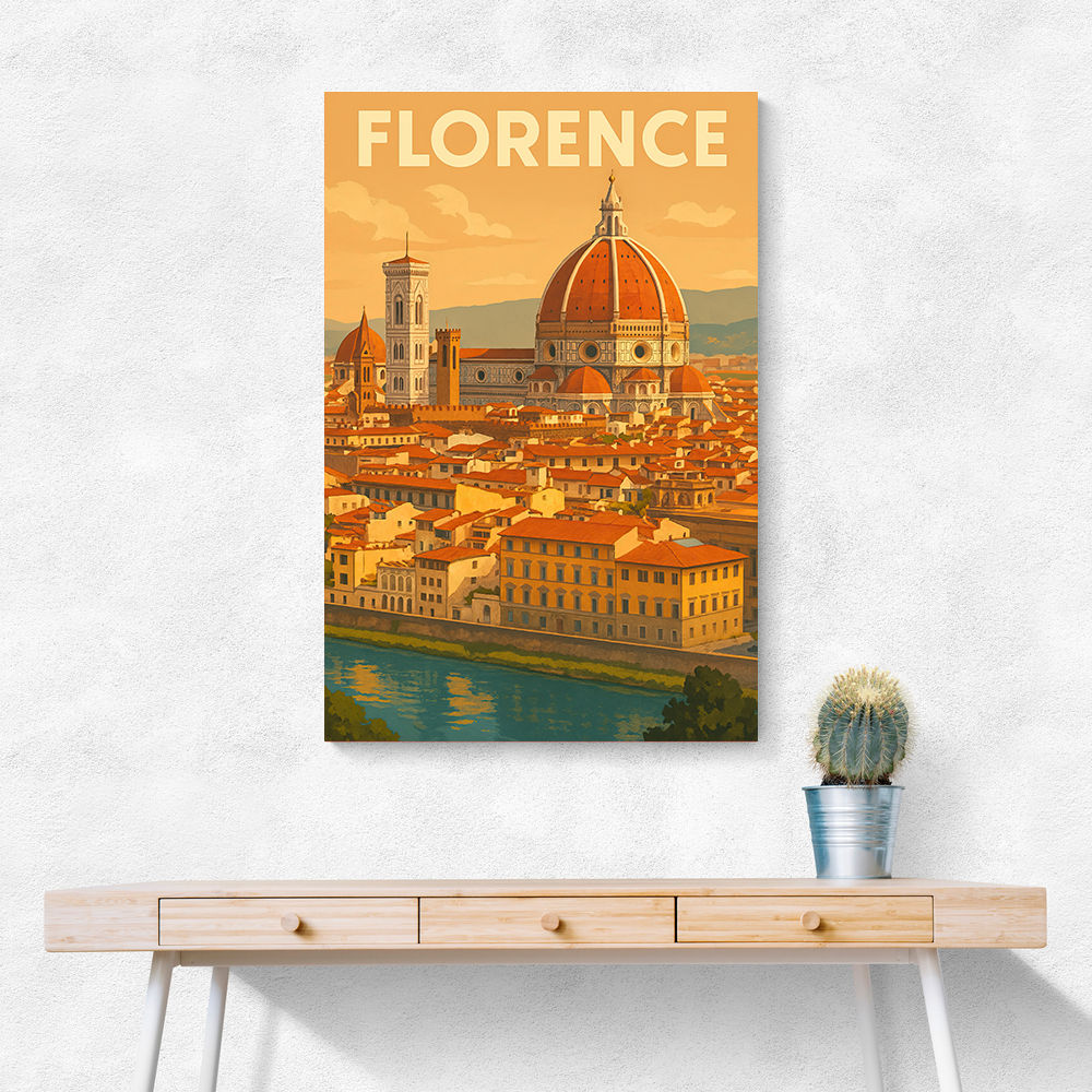 Florence Italy Travel Poster Wall Art