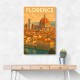 Florence Italy Travel Poster Wall Art