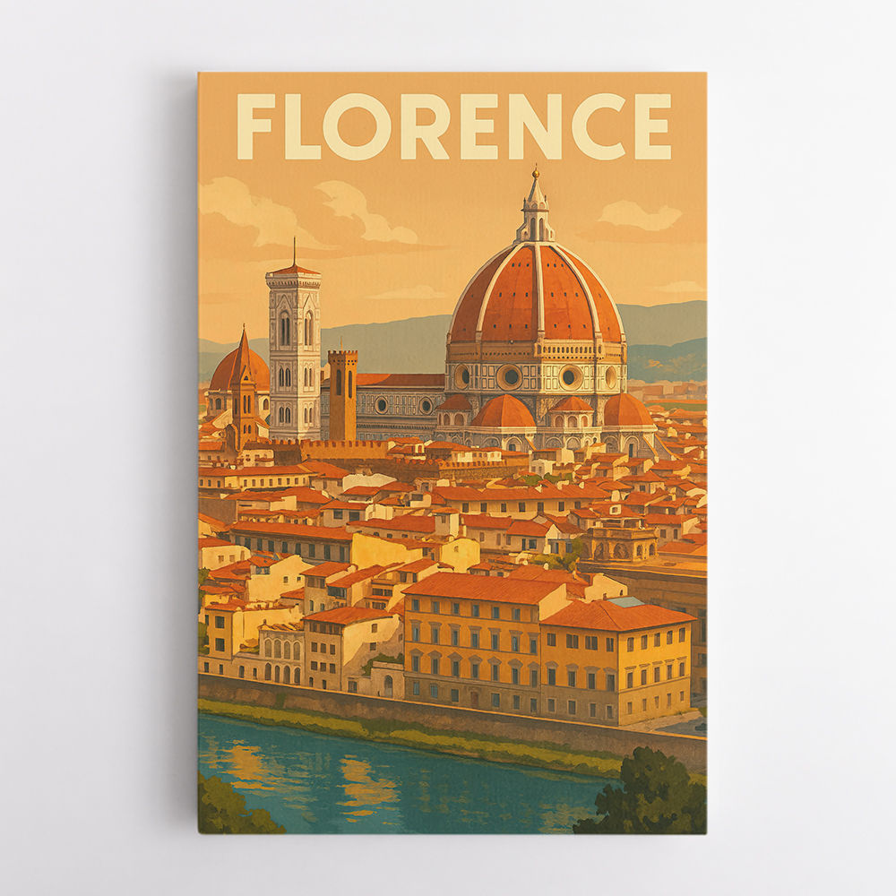 Florence Italy Travel Poster Wall Art