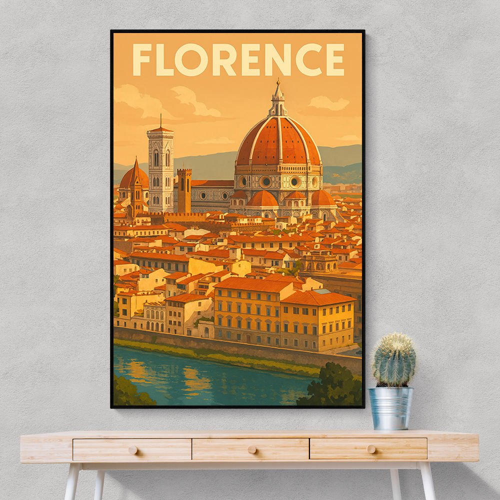 Florence Italy Travel Poster Wall Art
