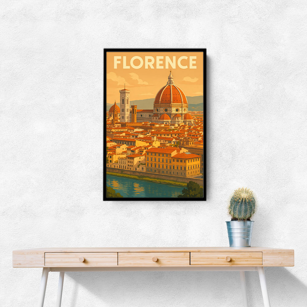 Florence Italy Travel Poster Wall Art