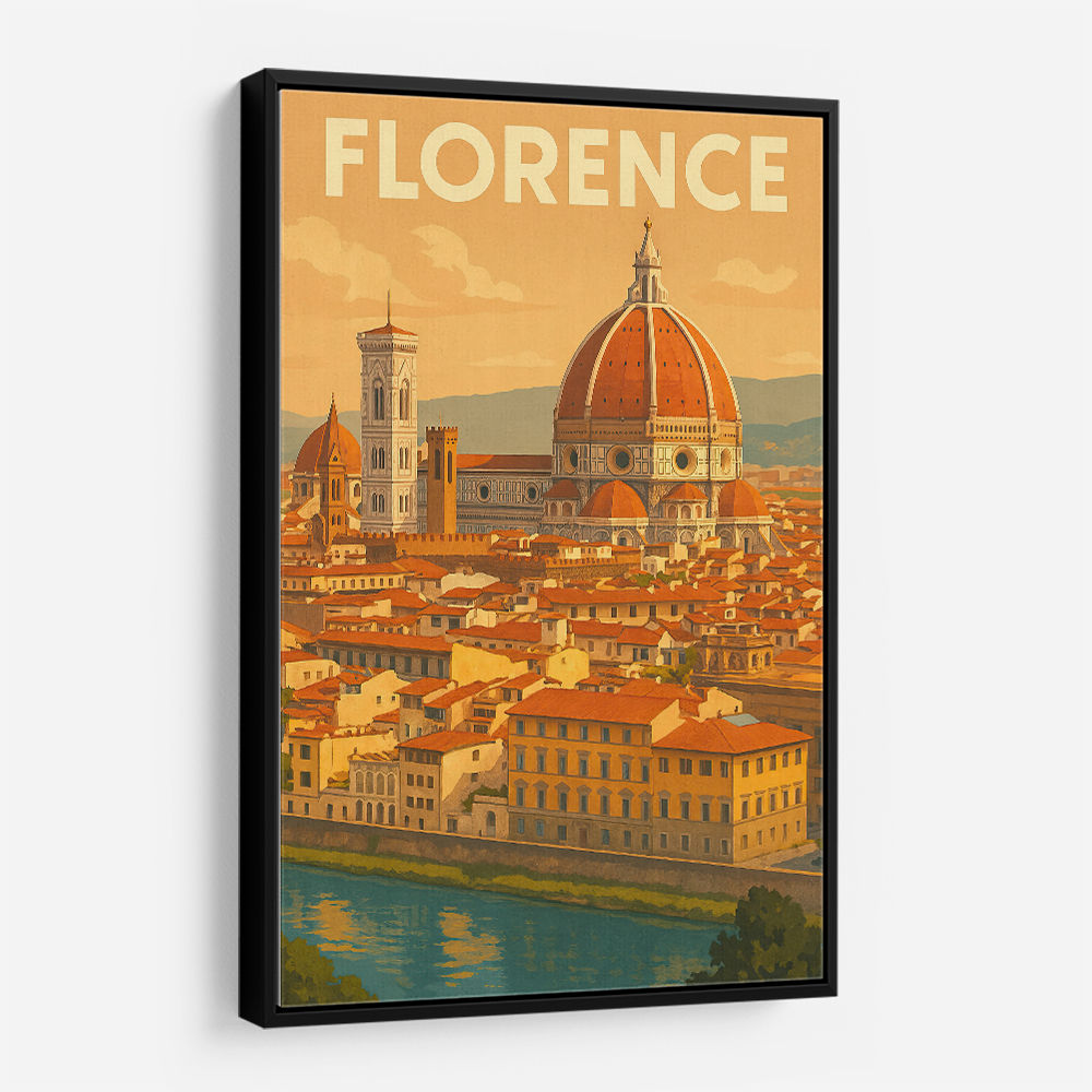 Florence Italy Travel Poster Wall Art