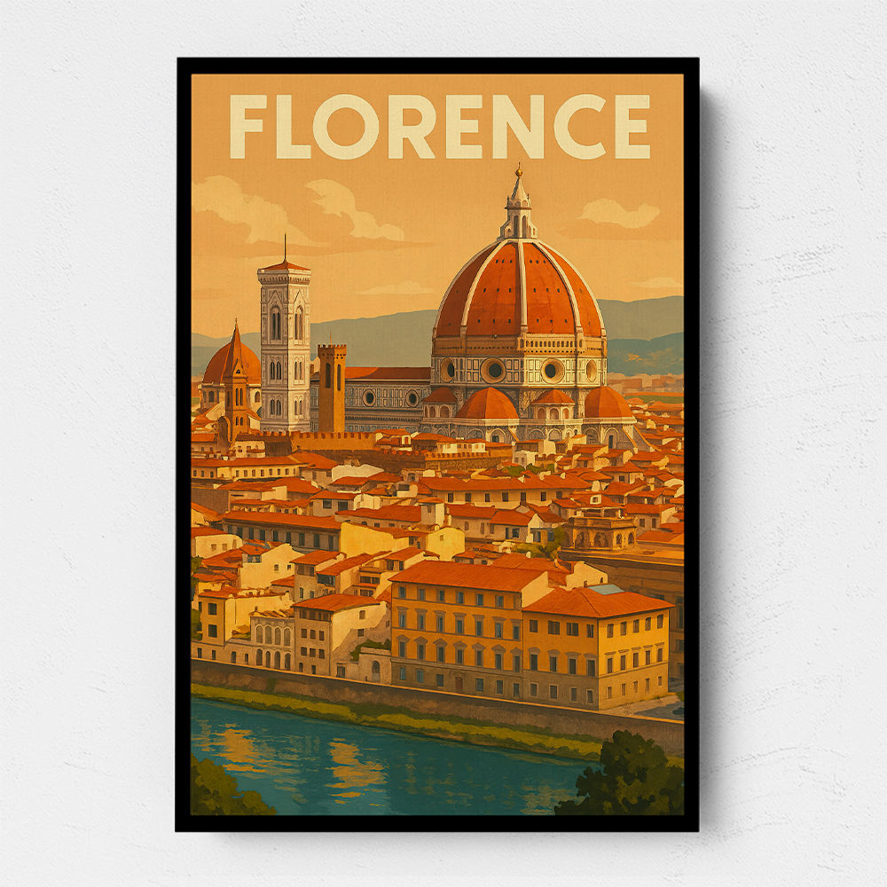 Florence Italy Travel Poster Wall Art