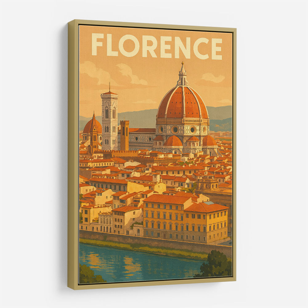 Florence Italy Travel Poster Wall Art