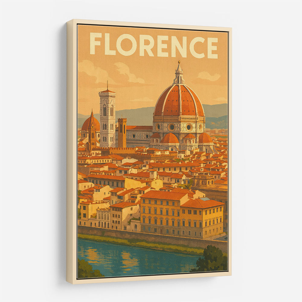 Florence Italy Travel Poster Wall Art