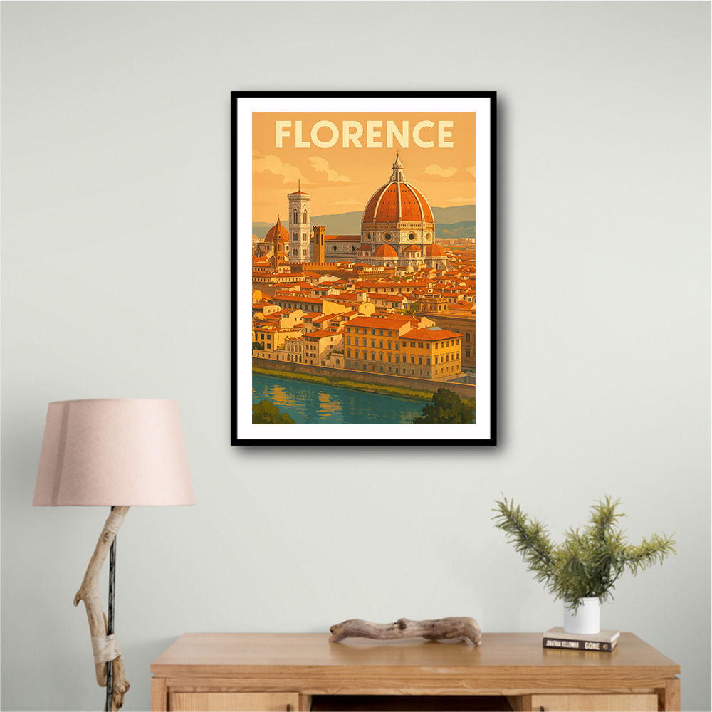 Florence Italy Travel Poster Wall Art