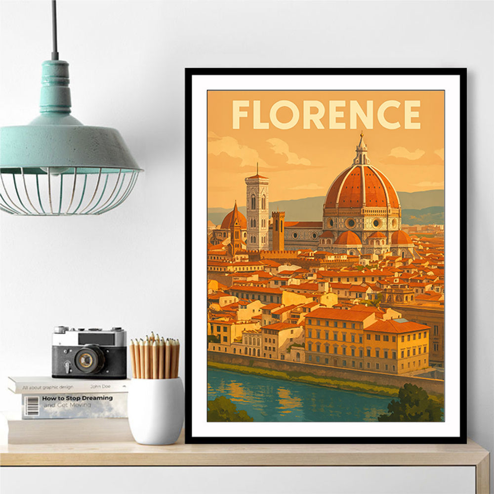 Florence Italy Travel Poster Wall Art