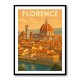 Florence Italy Travel Poster Wall Art