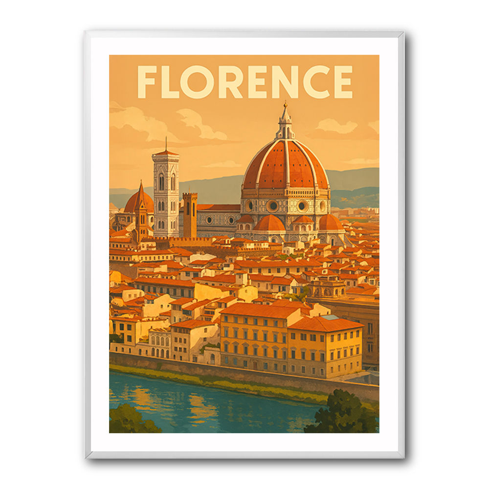 Florence Italy Travel Poster Wall Art