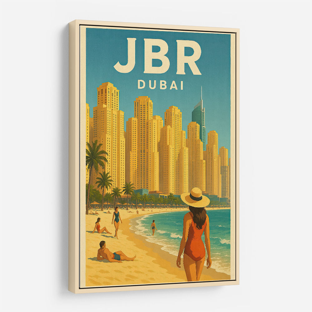 JBR Dubai Travel Poster 2 Wall Art JBR Dubai Travel Poster 2 Wall Art