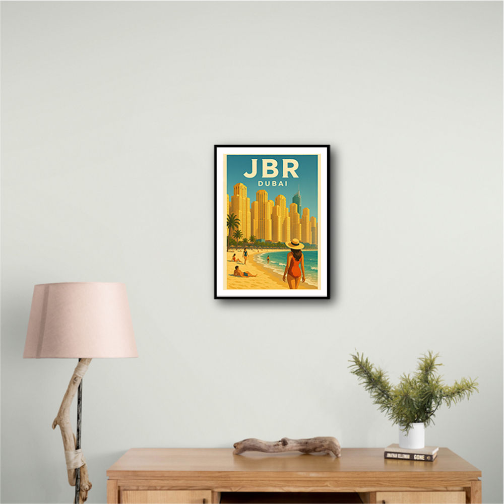JBR Dubai Travel Poster 2 Wall Art JBR Dubai Travel Poster 2 Wall Art