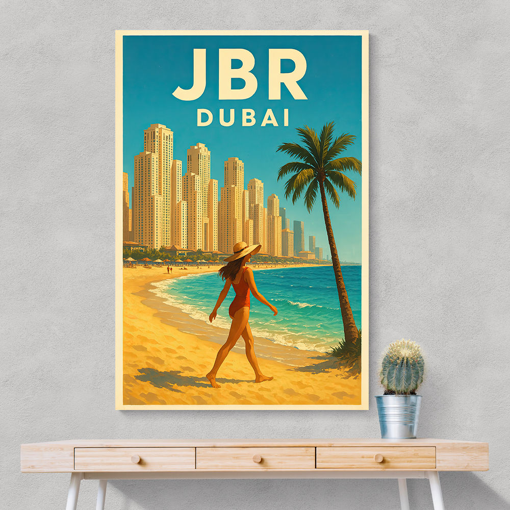 JBR Dubai Travel Poster Wall Art