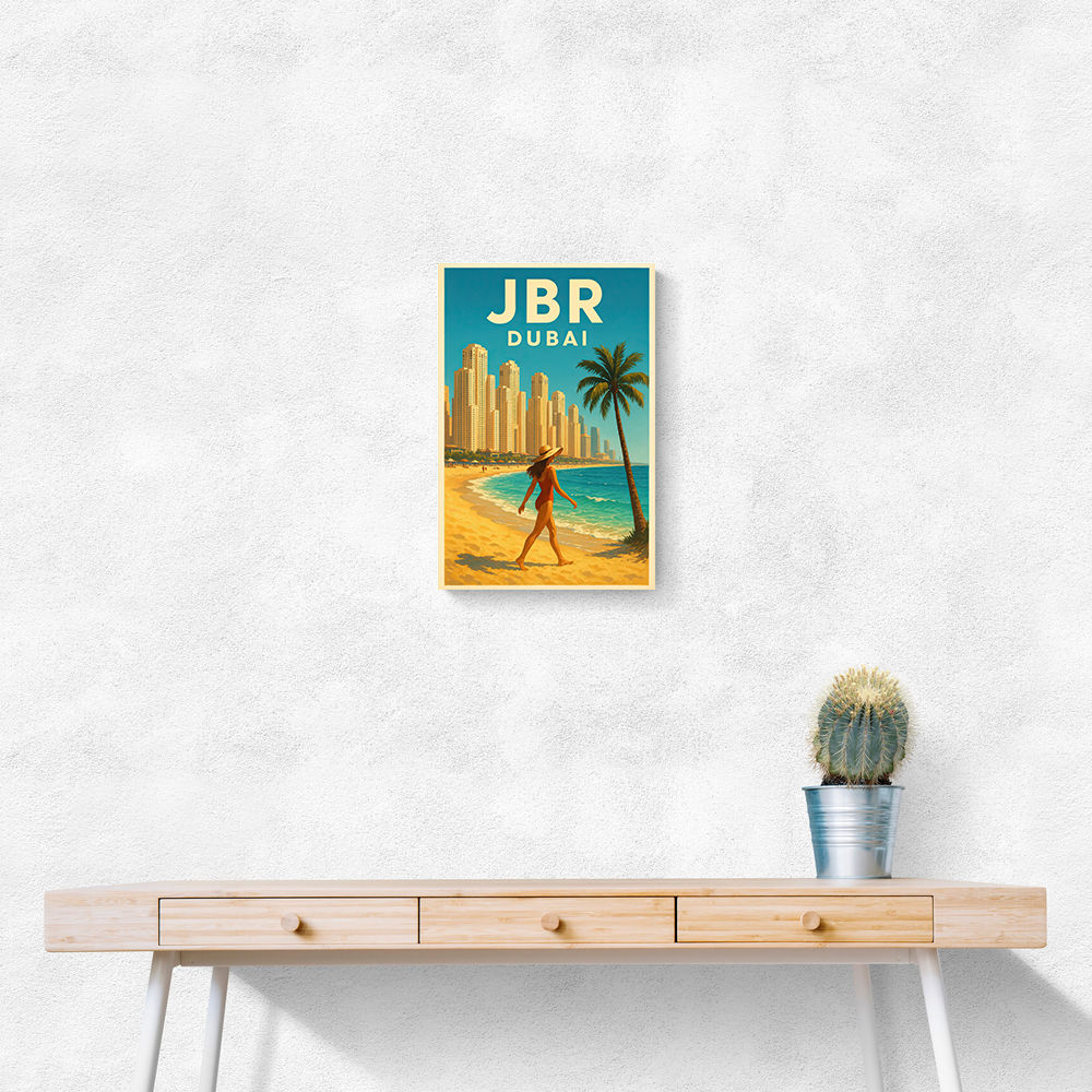 JBR Dubai Travel Poster Wall Art