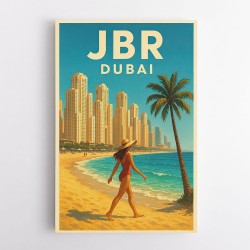 JBR Dubai Travel Poster Wall Art