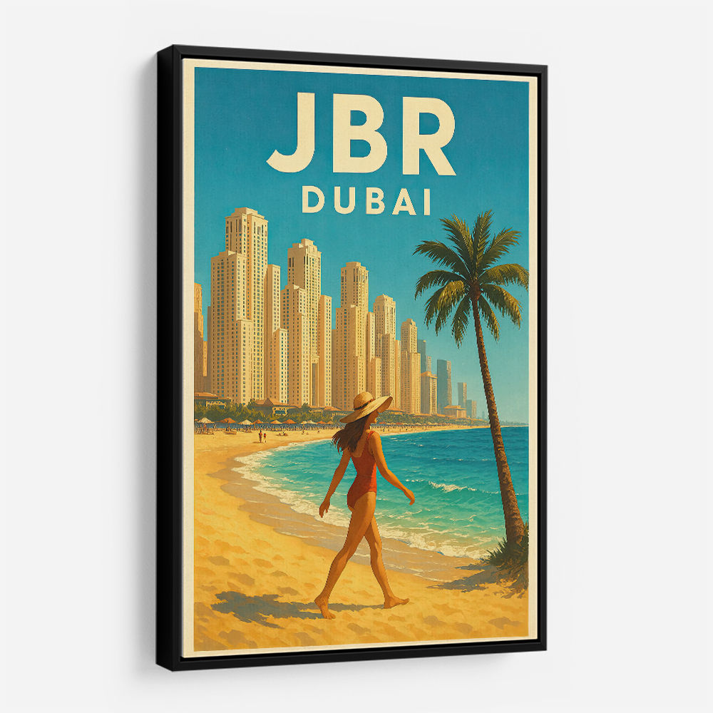 JBR Dubai Travel Poster Wall Art