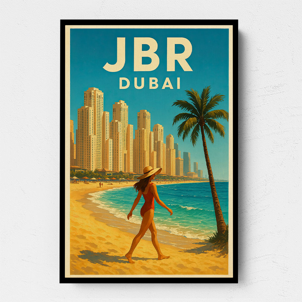 JBR Dubai Travel Poster Wall Art