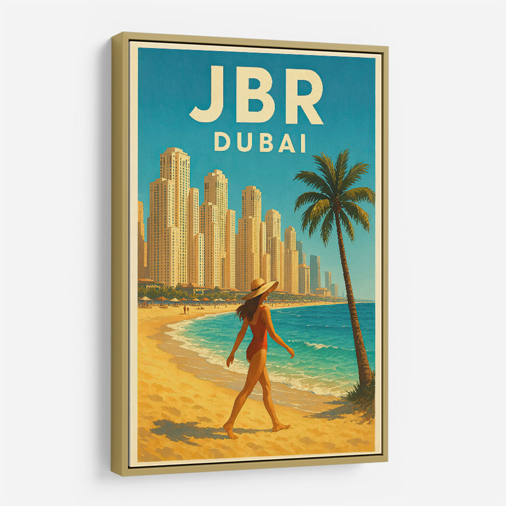 JBR Dubai Travel Poster Wall Art