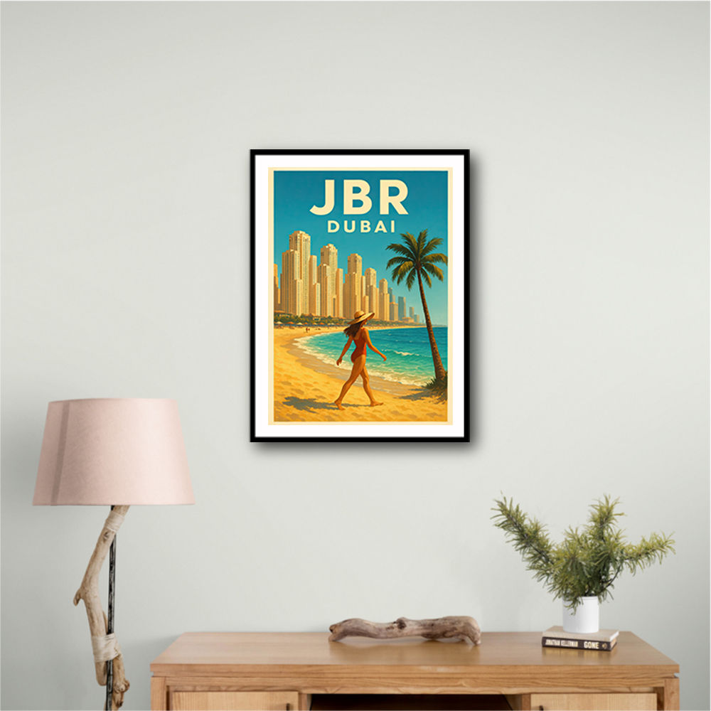 JBR Dubai Travel Poster Wall Art