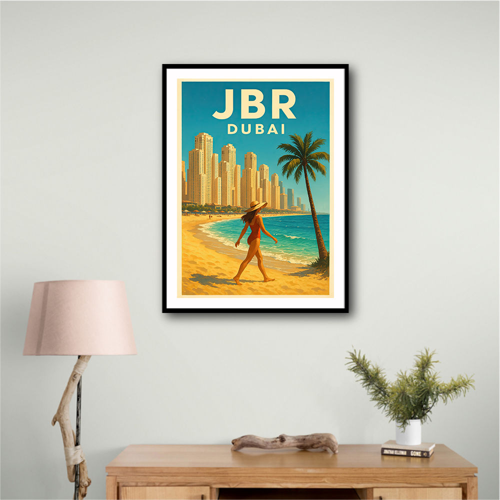 JBR Dubai Travel Poster Wall Art