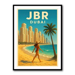 JBR Dubai Travel Poster Wall Art