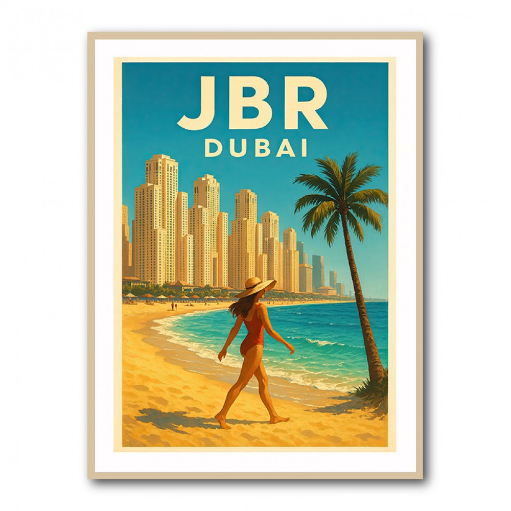 JBR Dubai Travel Poster Wall Art