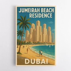 Jumeriah Beach Residence Travel Poster 1 Wall Art