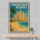 Jumeriah Beach Residence Travel Poster 1 Wall Art