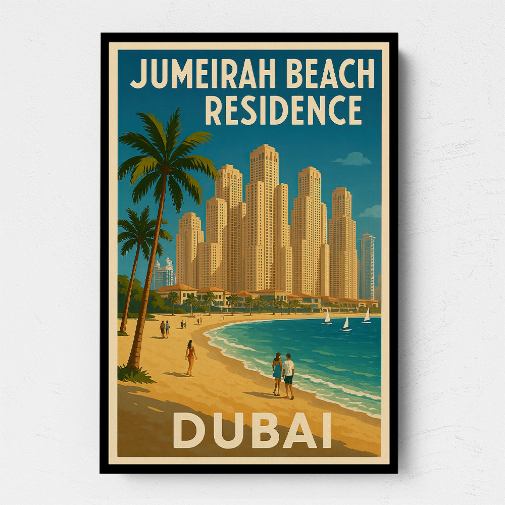 Jumeriah Beach Residence Travel Poster 1 Wall Art