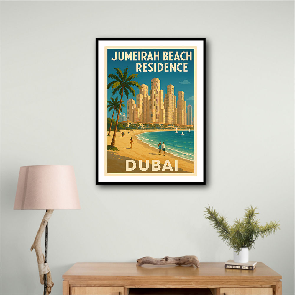 Jumeriah Beach Residence Travel Poster 1 Wall Art