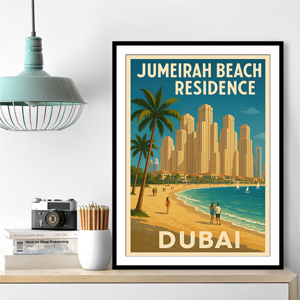Jumeriah Beach Residence Travel Poster 1 Wall Art