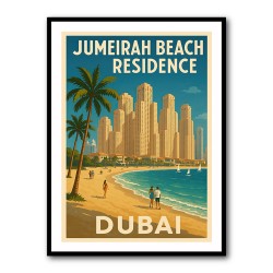 Jumeriah Beach Residence Travel Poster 1 Wall Art