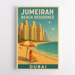 Jumeriah Beach Residence Travel Poster Wall Art