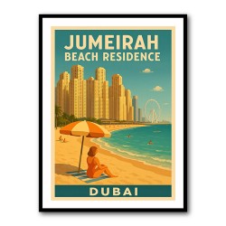 Jumeriah Beach Residence Travel Poster Wall Art
