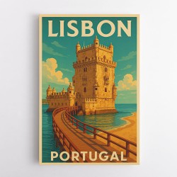 Lisbon Belém Tower Lisbon Travel Poster Wall Art