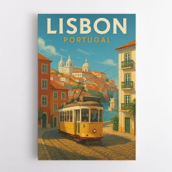 Lisbon Travel Poster 1 Wall Art