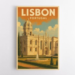 Lisbon Travel Poster 2 Wall Art