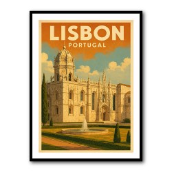 Lisbon Travel Poster 2 Wall Art