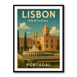 Lisbon Travel Poster 3 Wall Art